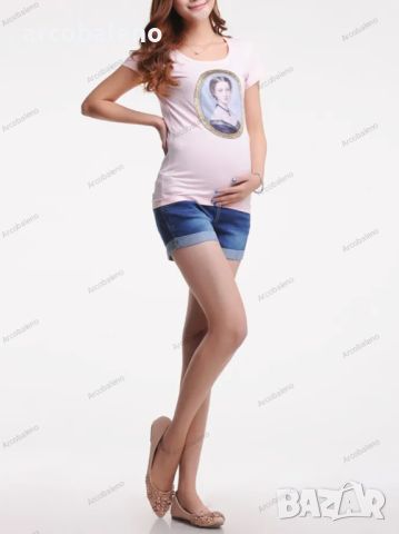 Ежедневни дънкови шорти за бременни, снимка 6 - Дрехи за бременни - 45351608