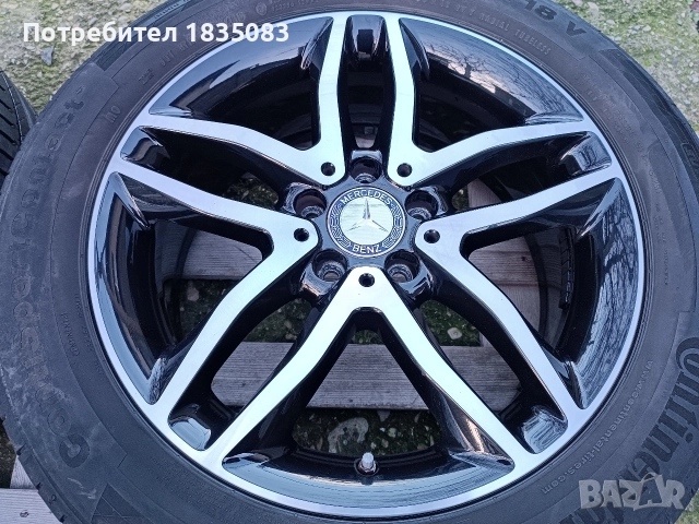 Лети джанти 18ки 5х112 Mercedes + летни гуми 235/50/18 Continental, снимка 7 - Гуми и джанти - 52593862