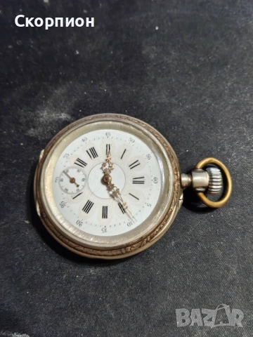 Швейцарски СРЕБЪРЕН джобен часовник 1901г.  - 6 РУБИНА -  ПРОМОЦИЯ, снимка 11 - Джобни - 48833608