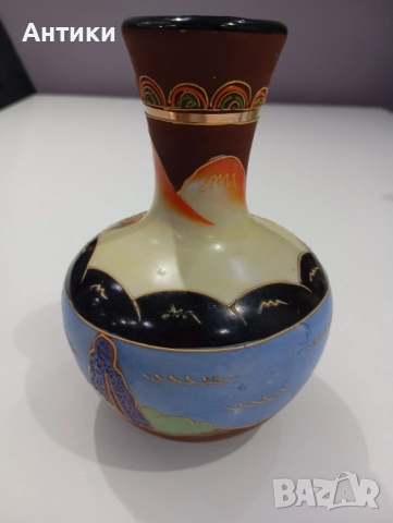 Порцеланова стара японска ваза с печат , снимка 7 - Други ценни предмети - 52624283