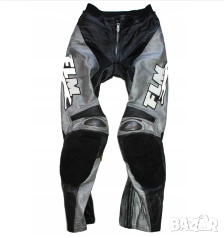 Мъжки кожени мото панталони POLO FLM  размер 56 XL-ХХЛ карбон . 
