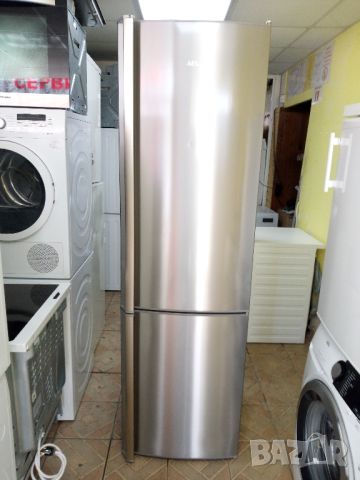 Иноксов комбиниран хладилник с фризер AEG No Frost  А+++  2 години гаранция!, снимка 1 - Хладилници - 45088391