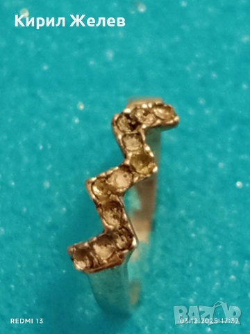 Ажурен АРТ МОДЕЛ сребърен пръстен с миниатюрни цирконий 34114, снимка 4 - Пръстени - 52641044