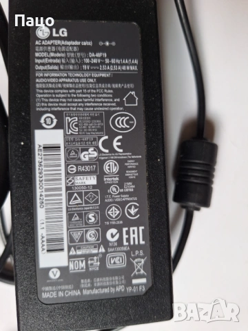  LG DA-48F19   19V 2.53A, снимка 2 - Друга електроника - 54099045