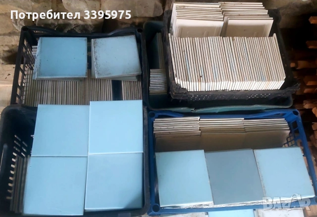 Нови плочки за баня/кухня 15х15 см - 11 кв.м (Ретро соц стил), снимка 2 - Облицовки - 54208151