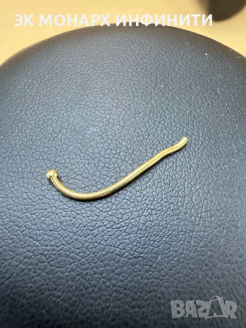 Златна обеца за пъп /585/, снимка 2 - Обеци - 53595892