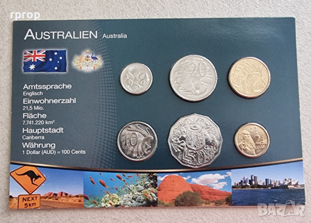 Австралия. 5 ,10 , 20, 50 цента. 1   и 2 долара.
