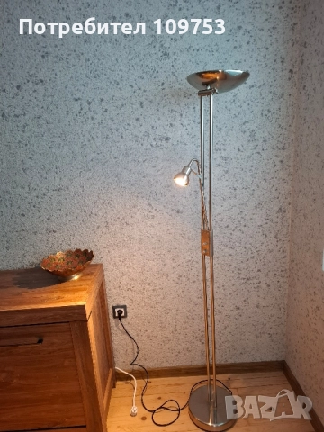 Метална Стояща подова лампа h=180см, снимка 2 - Настолни лампи - 52432775