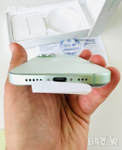 Перфектен! iPhone 15 128GB Green 2г.Гаранция!, снимка 8 - Apple iPhone - 46036429