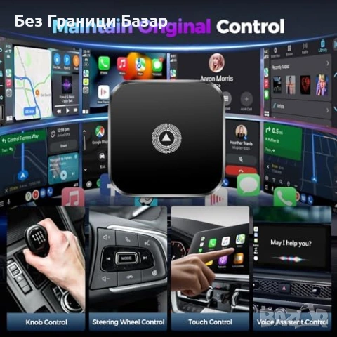 Нов Компактен безжичен CarPlay адаптер Type-C/USB iOS10+ Android10+, снимка 3 - Друга електроника - 53693412