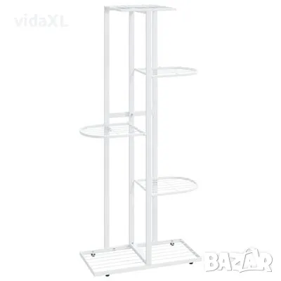 vidaXL 5-етажен цветарник, 43x22x98 см, бял, метал（SKU:336111）, снимка 2 - Други - 48672676