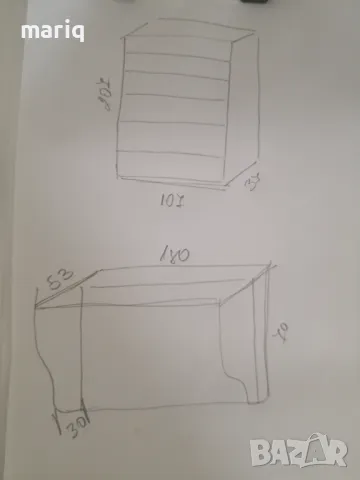 Бюро с офис шкаф , снимка 2 - Бюра - 49974139