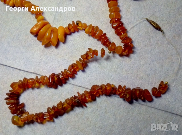 3 Стари КЕХЛИБАРЕНИ БИЖУТА Ар НУВО Пръстен и 2 Колиета 100% НАТУРАЛЕН БАЛТИЙСКИ КЕХЛИБАР Янтар Amber, снимка 13 - Антикварни и старинни предмети - 53480260
