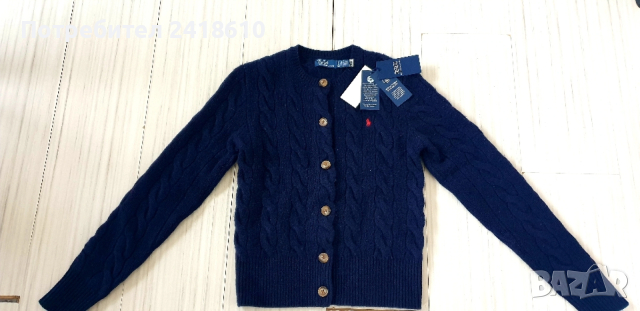 POLO Ralph Lauren Cable Wool / Cashmere Knit Womens Size XS НОВО!  ОРИГИНАЛ! Дамска Жилетка