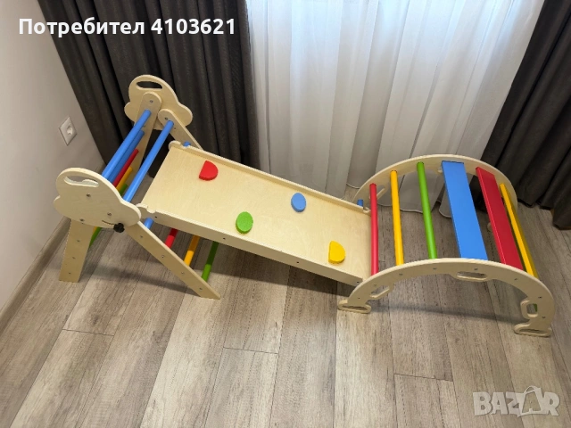 НОВ Монтесори дървен комплект за игра. Пиклер