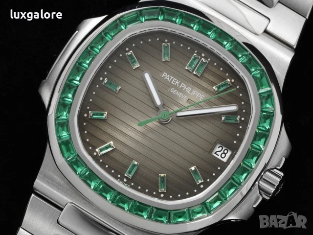 Мъжки часовник Patek Philippe Nautilus Ruby Bezel с автоматичен швейцарски механизъм, снимка 4 - Мъжки - 50616801
