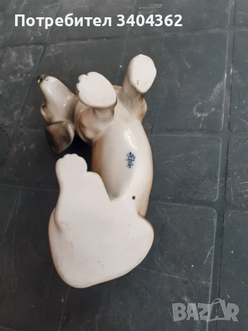 Sitzendorf - куче статуетка фигура порцелан, снимка 4 - Антикварни и старинни предмети - 50910124
