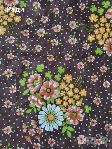 Продавам платове за рокля кафяви с цветя , снимка 2 - Други - 49882621