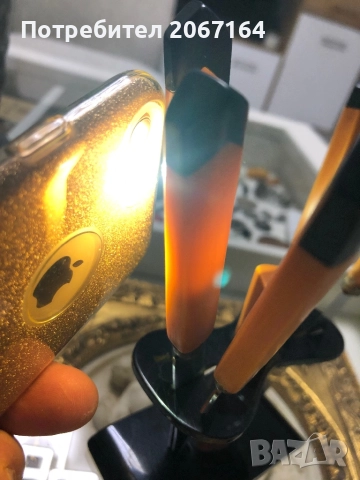 Ножчета с дръжки от кехлибар бакелит, снимка 8 - Антикварни и старинни предмети - 51870844