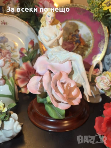Franklin Mint Sculpture Figurine “Lady Rose” художник Jegou изработена през 1988 Код P2169, снимка 16 - Антикварни и старинни предмети - 54168083