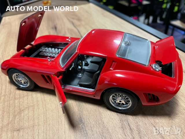 BBURAGO метална колекционерска количка модел FERARRI 250 GTO 1962г., снимка 7 - Колекции - 52795302
