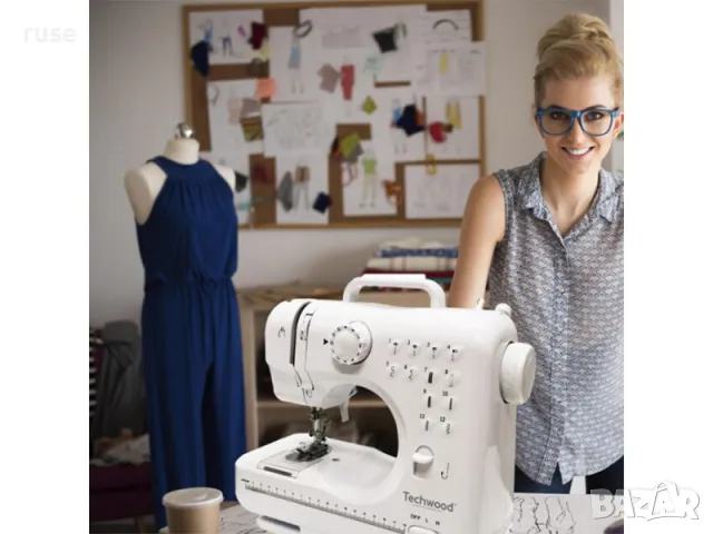НОВИ! Шевна машина Techwood 10 програми подсветка захранване или батерии, снимка 3 - Шевни машини - 50317753