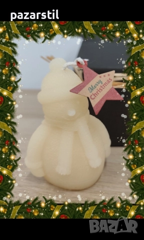 Ароматни, ръчно ляти Коледни свещи от соев восък, снимка 2 - Ръчно изработени сувенири - 52557586