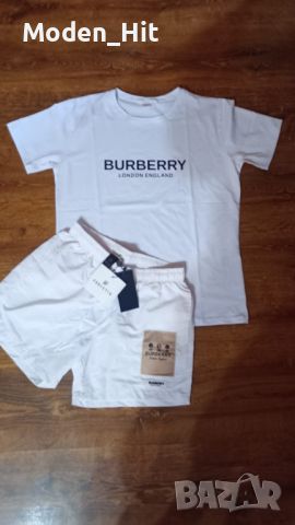 Комплект Тениска и Шорти Burberry, снимка 1 - Тениски - 46259198