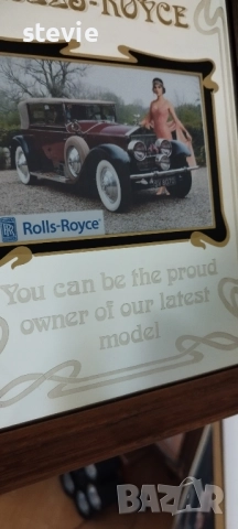 Рекламно огледало на Rolls Roys, снимка 2 - Декорация за дома - 52508670