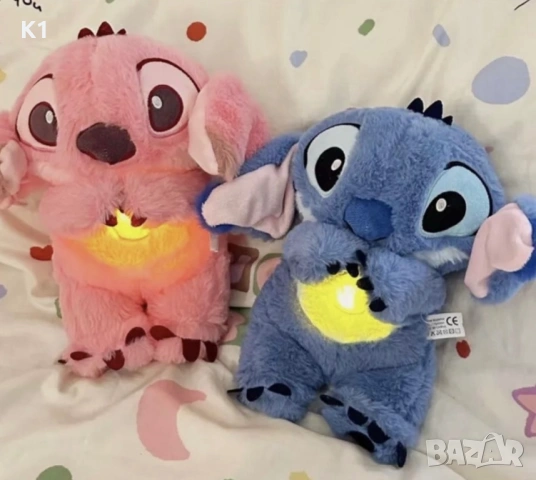 Дишащ Стич, Плюшена играчка Стич дишащ, 30см