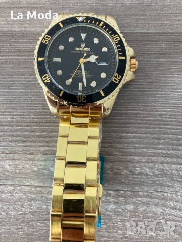 Часовник Rolex Submariner черно златен реплика, снимка 3 - Мъжки - 45943416