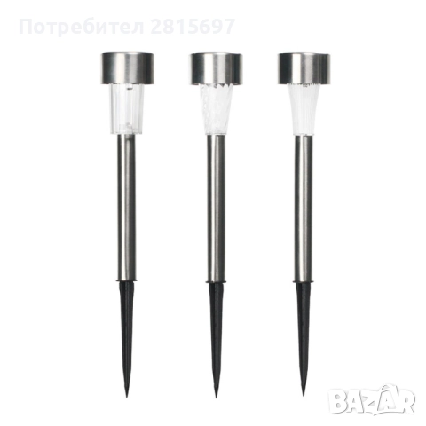 Комплект от 6 броя соларни градински LED лампи за оформяне на алеи и зони, снимка 6 - Външни лампи - 52383223