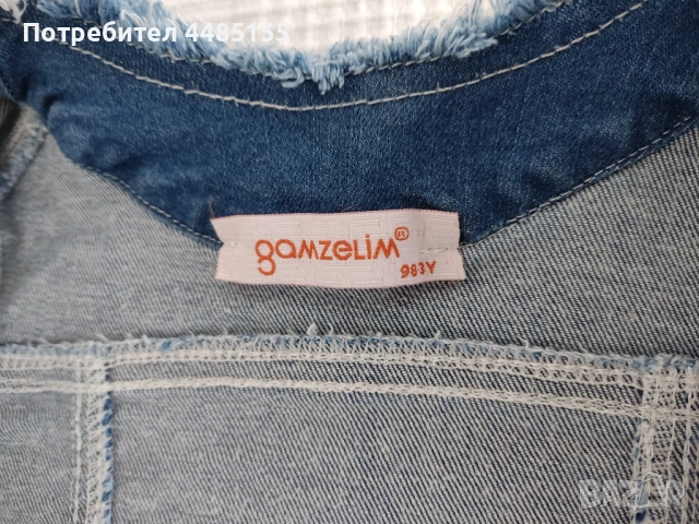 Късо дънково яке за момиче, снимка 4 - Детски якета и елеци - 53961245