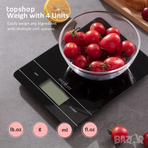 НОВА дигитална кухненска везна NUTRI FIT акумулаторна до 5кг, снимка 4 - Други - 50552451