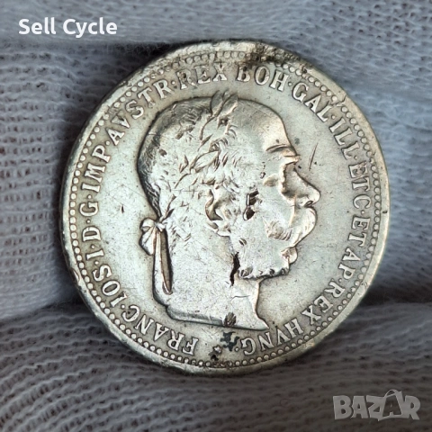 ✅АВСТРО-УНГАРСКА ИМПЕРИЯ - 1 крона 1901 г. - СРЕБРО❗, снимка 2 - Нумизматика и бонистика - 53657155