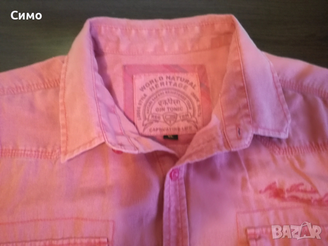 GIN TONIC- Мъжка Риза Къс Ръкав, снимка 5 - Ризи - 53202116