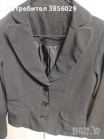 черно сако от фин плат, снимка 2 - Сака - 45529604