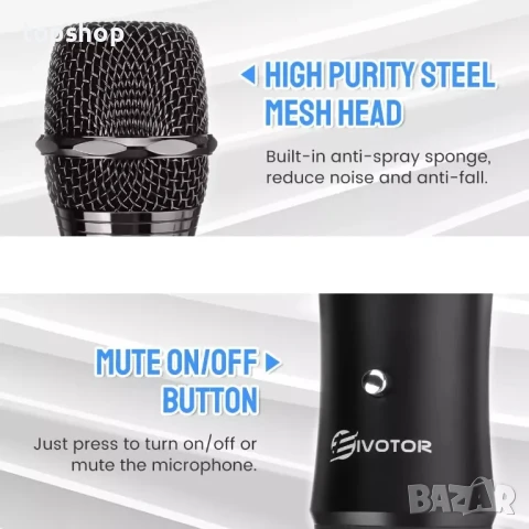 EIVOTOR K380Q кондензаторен микрофон, вокална оптимизация, USB Plug & Play, снимка 2 - Микрофони - 50494659