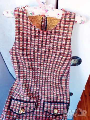 Рокля от букле/ туид на Zara, снимка 8 - Рокли - 51435318