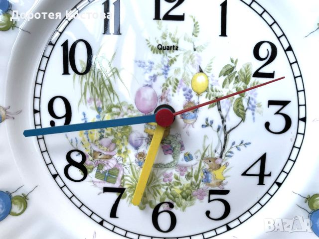 Красив часовник за стена от фин костен порцелан от Англия , снимка 7 - Антикварни и старинни предмети - 45998575