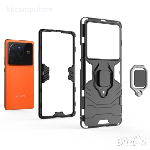 vivo X80 Pro 5G Удароустойчив Ring Holder Калъф и Протектор, снимка 10 - Калъфи, кейсове - 50741603
