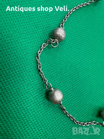 Сребърен гердан №7704 , снимка 3 - Колиета, медальони, синджири - 52719601