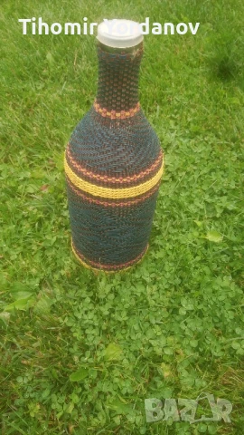 Плетена бутилка , снимка 5 - Антикварни и старинни предмети - 50942884