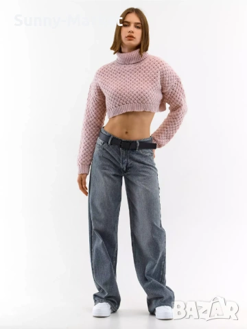 Дамски къс пуловер, снимка 2 - Блузи с дълъг ръкав и пуловери - 53512045