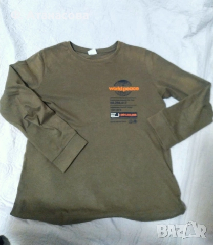 Отлична блузка с дълъг ръкав, 100% памук, размер 128-134, 8-9 години