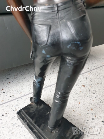 65см-7кг бронзова скулптура/еротика/фигура на полугола жена/голяма дизайнерска статуетка, снимка 11 - Антикварни и старинни предмети - 46516141