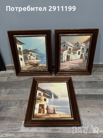 Маслена картина, комплект от 3 бр.