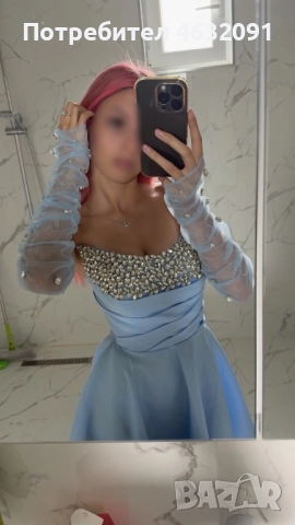 Официална рокля + ръкавици за балове и сватби, снимка 2 - Рокли - 52955140