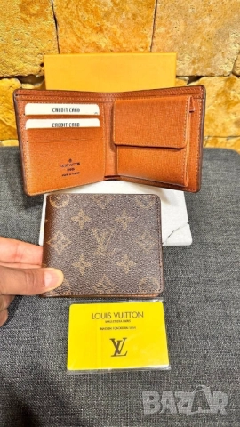 портмонета от естествена кожа в кутия louis vuitton , снимка 2 - Портфейли, портмонета - 52022945
