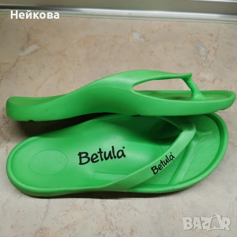 Чисто нови Betula by Birkenstock чехли – ярко зелени, размер 41, снимка 3 - Чехли - 51351923